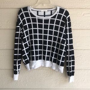 Black and white sweater
